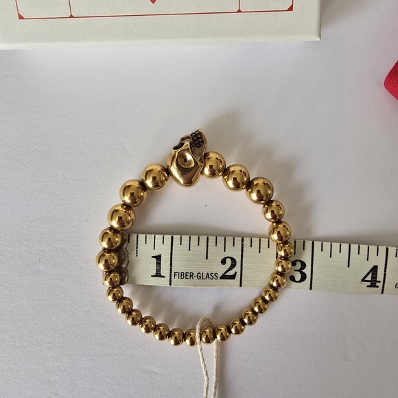 Alexander McQueen Skull Bracelet Gold - Picture 6 of 7